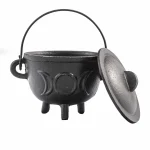 Cast Iron Cauldron with Triple Moon