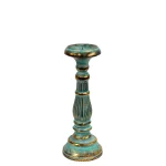 Turquoise and Gold Candlestick