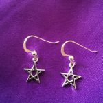 Sterling Silver Pentagram Earrings